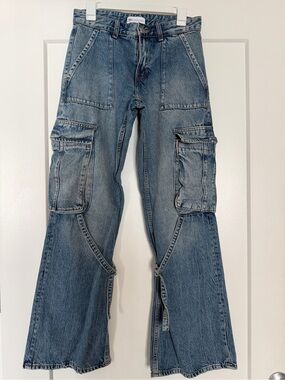 Zara Light Blue Denim High-Rise Jeans